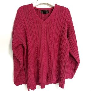 Eddie Bauer // 🍁 Pink V-Neck Sweater